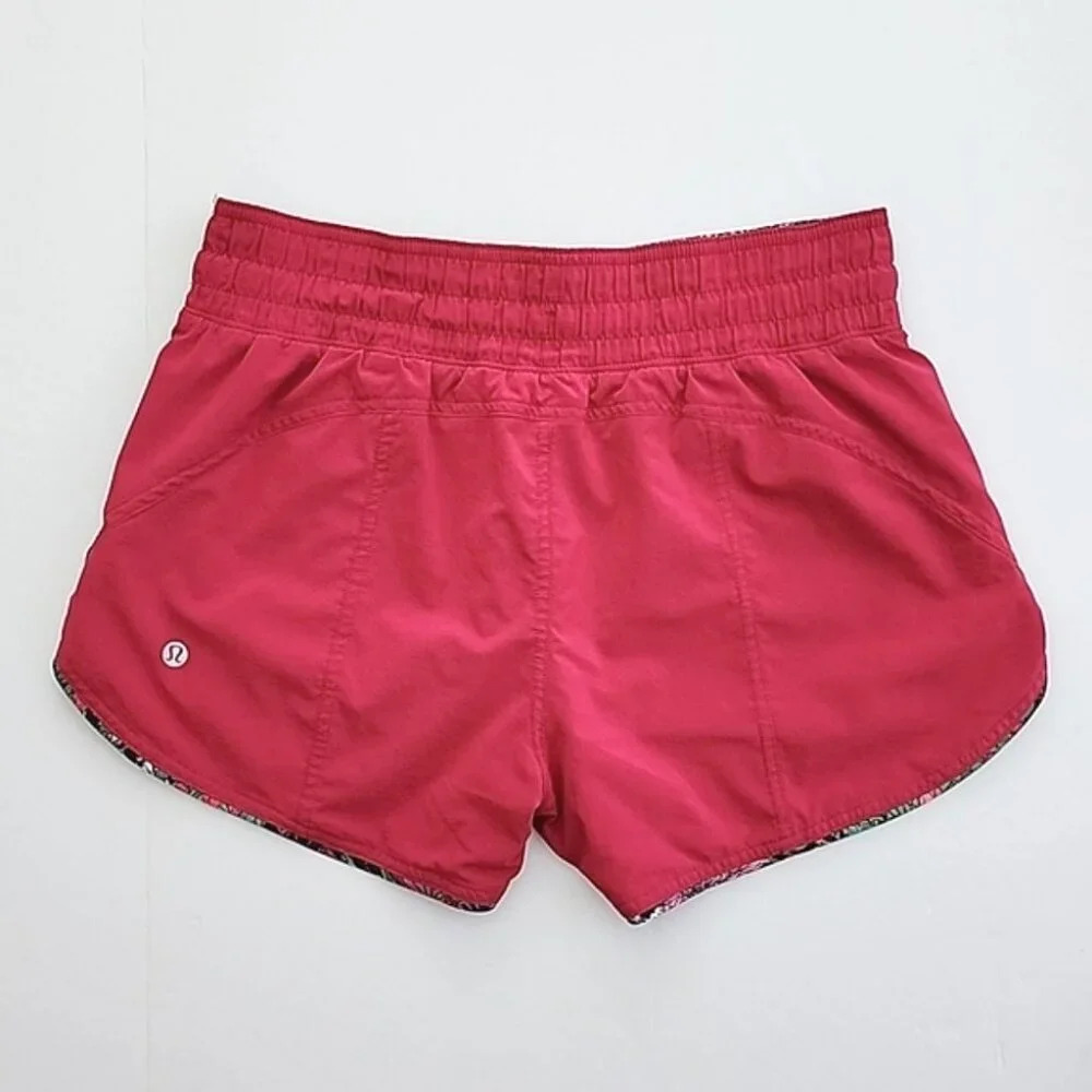 Lululemon Choose A Side Short Ruby Red Zen Garden Floral Multi 3" Inseam Size 6 - Picture 8 of 15